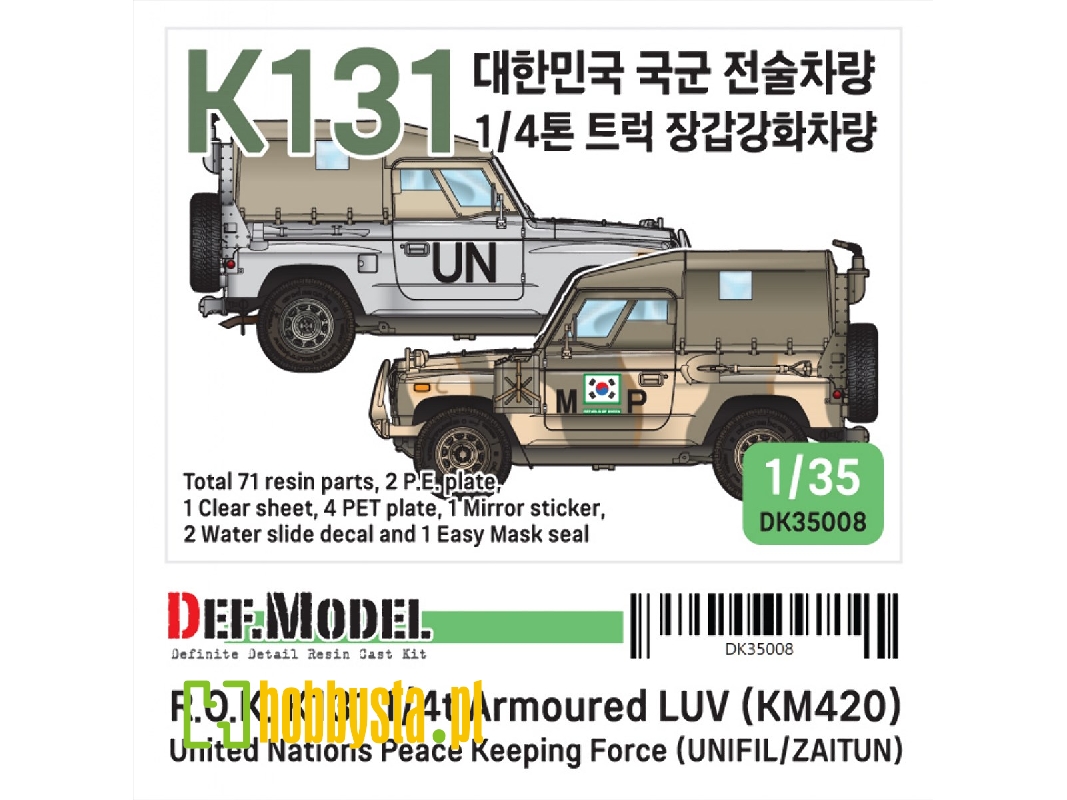 R.O.K K131 1/4t Armoured Utility Truck (Full Resin Kit) - zdjęcie 1 R.O.K K131 1/4t Armoured Utility Truck (Full Resin Kit) - zdjęcie 1