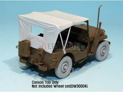 Canvas Top For Willys Mb 4x4 Truck (For Tamiya 1/35) - zdjęcie 3