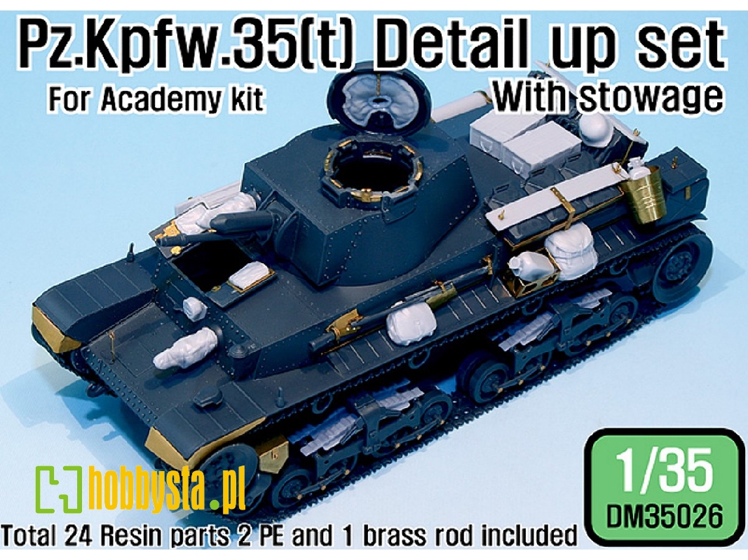 Pz.Kpfw.35(T) Detail Up Set With Stowage (For Academy 1/35) - zdjęcie 1