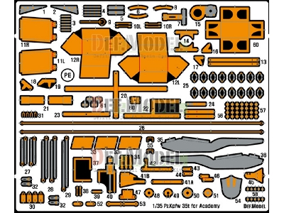 Pz.Kpfw.35(T) Detail Up Set With Stowage (For Academy 1/35) - zdjęcie 3