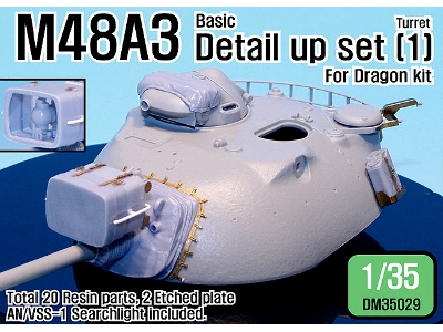 M48a3 Basic Detail Up Set (For Dragon 1/35) - zdjęcie 1