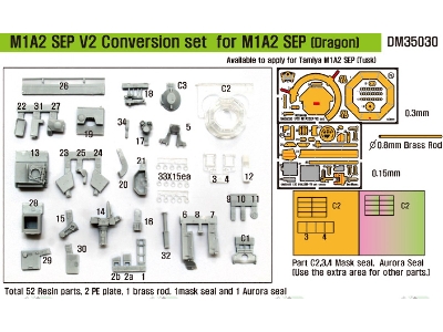 M1a2 Sep V2 Conversion Set (For Dragon 1/35) - zdjęcie 2