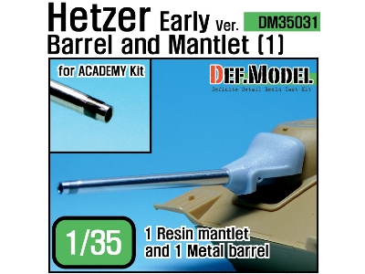 Hetzer Early Version Barrel Mantlet Set 1(For Academy 1/35) - zdjęcie 1