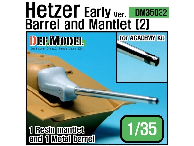 Hetzer Early Version Barrel Mantlet Set 2(For Academy 1/35) - zdjęcie 1
