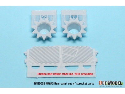 M48a3 Rear Panel W/ Sproket Parts Set(For Dragon M48a3 1/35) - zdjęcie 3