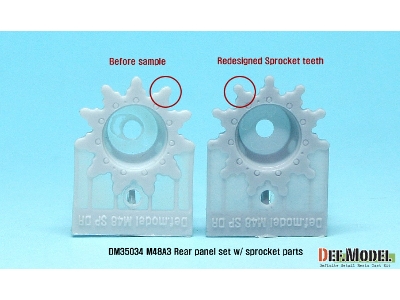 M48a3 Rear Panel W/ Sproket Parts Set(For Dragon M48a3 1/35) - zdjęcie 5