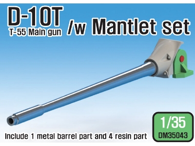 T-54/55 D-10t 100mm Metal Barrel /W Mantlet ( For 1/35 Tamiya T-55a) - zdjęcie 1