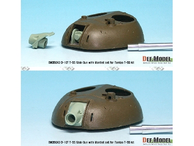 T-54/55 D-10t 100mm Metal Barrel /W Mantlet ( For 1/35 Tamiya T-55a) - zdjęcie 4