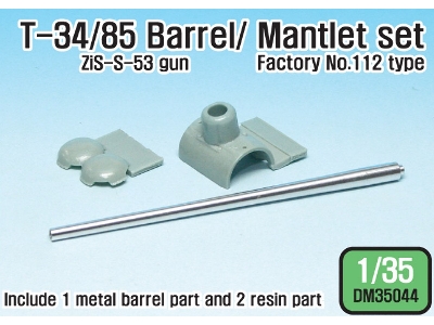 T-34/85 Metal Barrel/Mantlet Set (For Academy 1/35) - zdjęcie 1