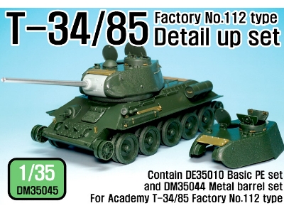 T-34/85 Factory No.112 Detail Up Set (For Academy 1/35) - zdjęcie 1