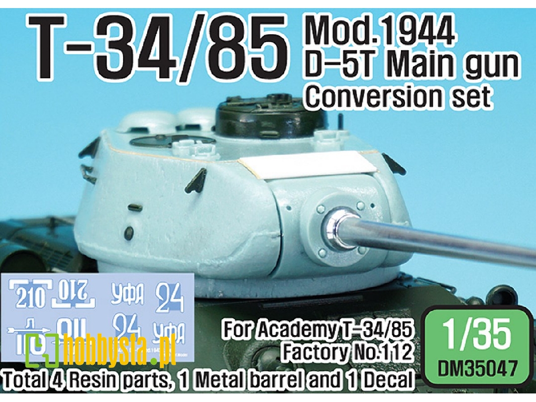 T-34/85 D-5t Turret Conversion Se T- Late (For Academy T-34/85 Factory No.112 Ver. 1/35) - zdjęcie 1 T-34/85 D-5t Turret Conversion Se T- Late (For Academy T-34/85 Factory No.112 Ver. 1/35) - zdjęcie 1