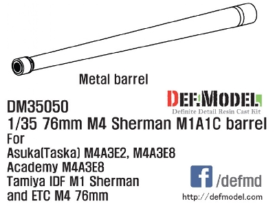 Us M4a3e2 Jumbo Concrete Front Armour /W M1a1c Barrel (For 1/35 Asuka Kit) - zdjęcie 5