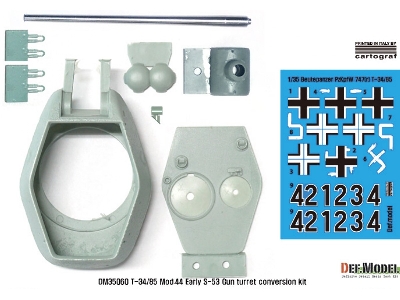 T-34/85 S-53 Gun Factory No.112 Early Turret Set (For Academy 1/35) - zdjęcie 2