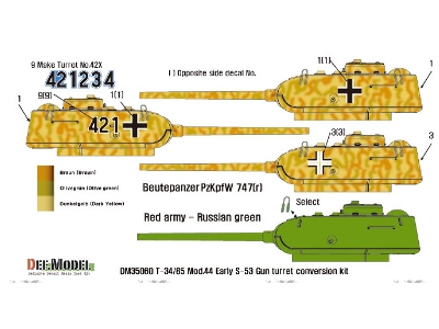 T-34/85 S-53 Gun Factory No.112 Early Turret Set (For Academy 1/35) - zdjęcie 3