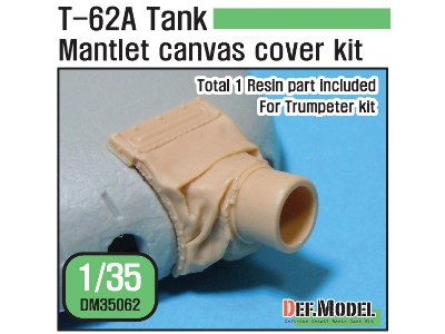 T-62a Mantlet Canvas Cover Set (For Trumpeter Kit 1/35) - zdjęcie 1