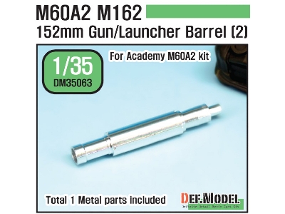 Us M60a2 M162 Metal Gun Barrel 2 (For Academy 1/35) - zdjęcie 1