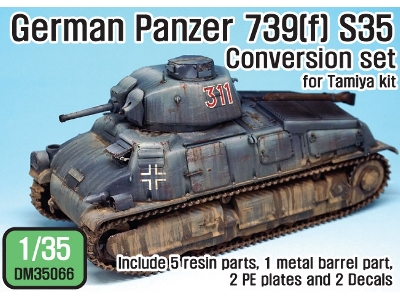 German Panzer 739(F) S35 Conversion Set (For Tamiya 1/35) - zdjęcie 1