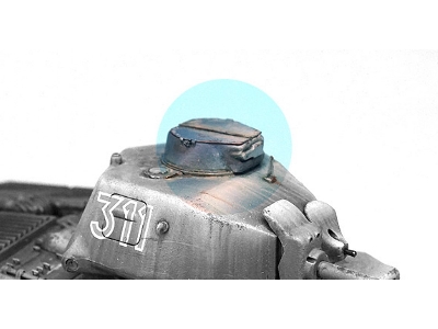 German Panzer 739(F) S35 Cupola Set (For Tamiya 1/35) - zdjęcie 7