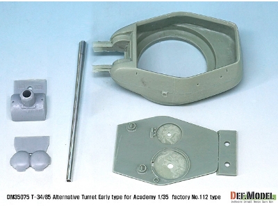 T-34/85 8-part Mold Alternative Turret Set (For 1/35 Academy T-34/85 Factory No.112) - zdjęcie 2