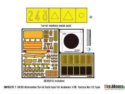 T-34/85 8-part Mold Alternative Turret Set (For 1/35 Academy T-34/85 Factory No.112) - zdjęcie 3