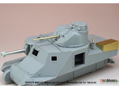 Us M3 Lee/Grant Gun Barrel W/ Additional Toolbox Set (For Takom 1/35) - zdjęcie 9