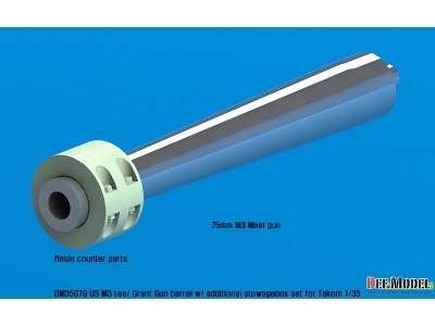 Us M3 Lee/Grant Gun Barrel W/ Additional Toolbox Set (For Takom 1/35) - zdjęcie 13