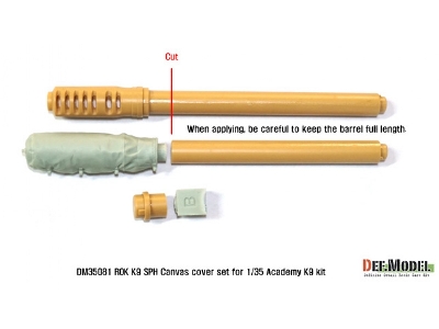 Rok Army K9 Spg Canvas Cover Set (For Academy 1/35 K9 Sph) - zdjęcie 5