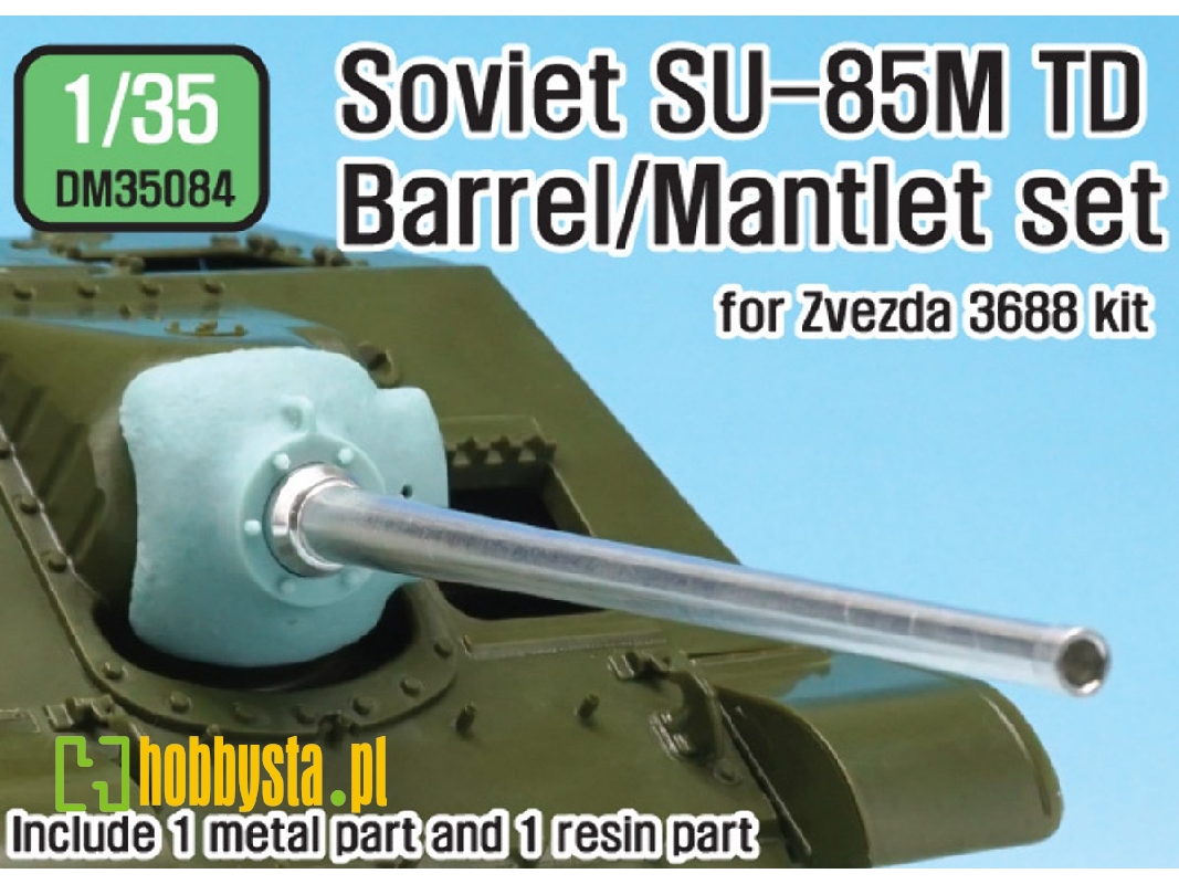 Soviet Su-85m Tank Destroyer Barrel / Mantlet Set (For Zvezda Su-100 Kit) - zdjęcie 1 Soviet Su-85m Tank Destroyer Barrel / Mantlet Set (For Zvezda Su-100 Kit) - zdjęcie 1