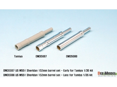 Us M551 Sheridan 152mm Barrel Set- Early (For 1/35 Tamiya Kit) - zdjęcie 6