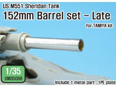 Us M551 Sheridan 152mm Barrel Set- Late (For 1/35 Tamiya Kit) - zdjęcie 1