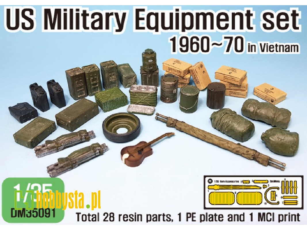 Us '60~70eraus Military Equipment Set (For 1/35 Tank/ Vehicles Kit) - zdjęcie 1
