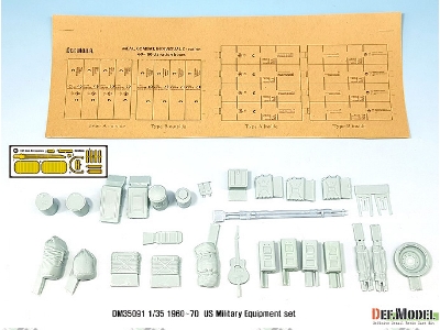 Us '60~70eraus Military Equipment Set (For 1/35 Tank/ Vehicles Kit) - zdjęcie 2
