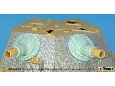 German Sturmpanzer Iv Brummbar Mid/Late Main Gun Canvas Cover Set - zdjęcie 9