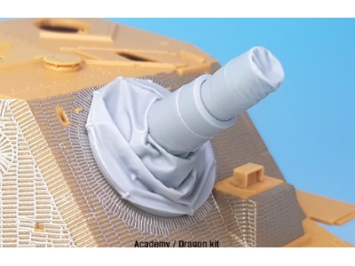 German Sturmpanzer Iv Brummbar Mid/Late Main Gun Canvas Cover Set (2)- High Angle - zdjęcie 3