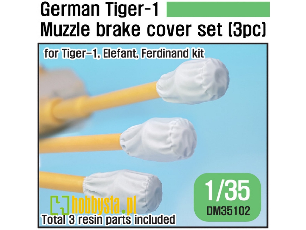 Wwii German Tiger-1 Muzzle Brake Canvas Cover Set (3pc) ( For 1/35 Tiger-1 Kit) - zdjęcie 1 Wwii German Tiger-1 Muzzle Brake Canvas Cover Set (3pc) ( For 1/35 Tiger-1 Kit) - zdjęcie 1
