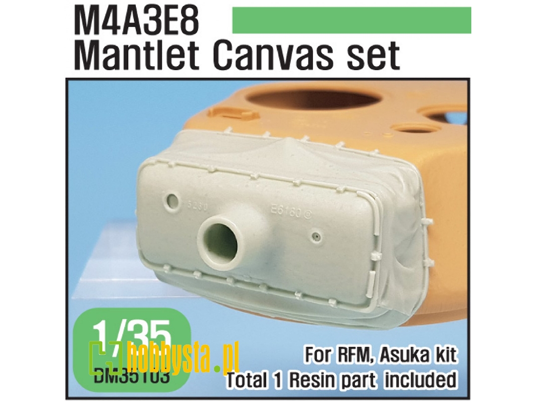 Us M4a3e8 Sherman Mantlet Canvas Cover Set (For Rfm, Taska/Asuka Kit 1/35) - zdjęcie 1 Us M4a3e8 Sherman Mantlet Canvas Cover Set (For Rfm, Taska/Asuka Kit 1/35) - zdjęcie 1