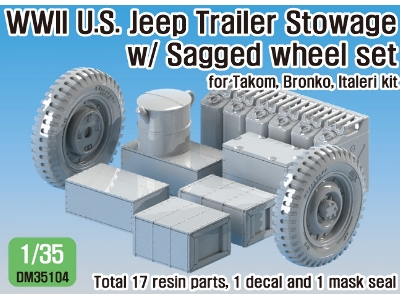 Ww2 Us Willys Jeep Trailer Stowage Set (For Takom, Italeri, Bronco Kit 1/35) - zdjęcie 1