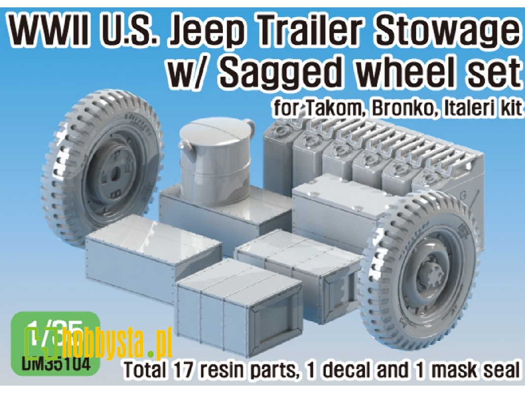Ww2 Us Willys Jeep Trailer Stowage Set (For Takom, Italeri, Bronco Kit 1/35) - zdjęcie 1