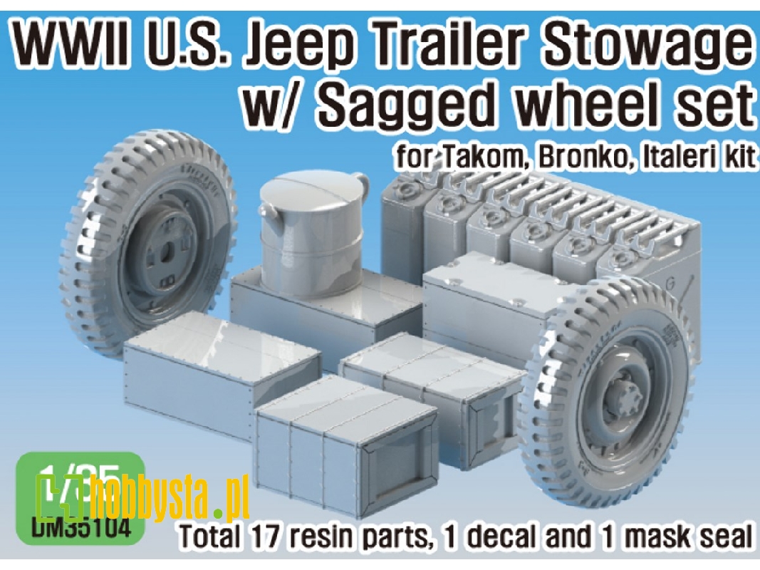 Ww2 Us Willys Jeep Trailer Stowage Set (For Takom, Italeri, Bronco Kit 1/35) - zdjęcie 1 Ww2 Us Willys Jeep Trailer Stowage Set (For Takom, Italeri, Bronco Kit 1/35) - zdjęcie 1