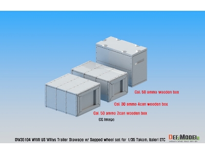 Ww2 Us Willys Jeep Trailer Stowage Set (For Takom, Italeri, Bronco Kit 1/35) - zdjęcie 8