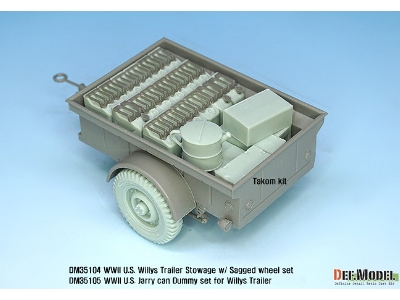 Ww2 Us Jeery Can Dummy Set (For Jeep Trailer Kit 1/35) - zdjęcie 7