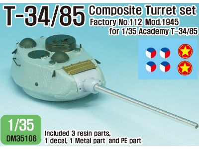 T-34/85 Fac No.112 Mod.1945 Turret Set (For Academy T-34/85 Factory No.112) - zdjęcie 1