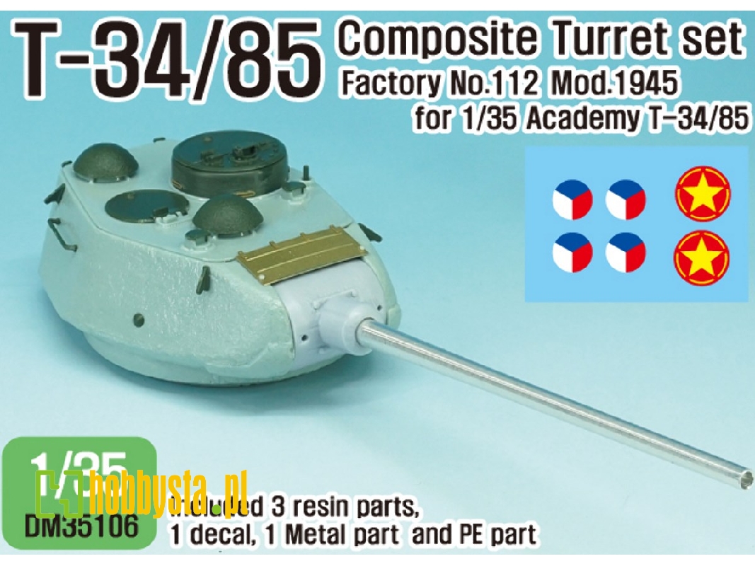 T-34/85 Fac No.112 Mod.1945 Turret Set (For Academy T-34/85 Factory No.112) - zdjęcie 1 T-34/85 Fac No.112 Mod.1945 Turret Set (For Academy T-34/85 Factory No.112) - zdjęcie 1