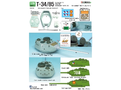 T-34/85 Fac No.112 Mod.1945 Turret Set (For Academy T-34/85 Factory No.112) - zdjęcie 9