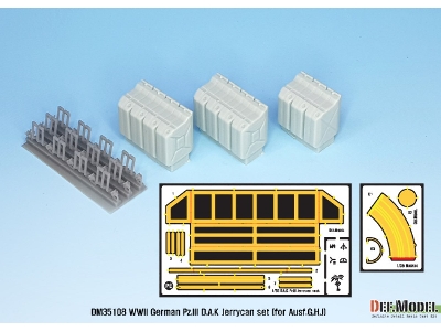 Ww2 German Pz.Iii D.A.K Jerrycan Dummy Set (For Pz.Iii Tank 1/35) - zdjęcie 2