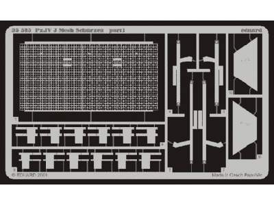  Schurzen mesh Pz. IV Ausf. J 1/35 - Tamiya - blaszki - zdjęcie 1