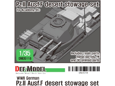 Wwii German Pz.Ii Ausf.F Desert Stowage Set - zdjęcie 1