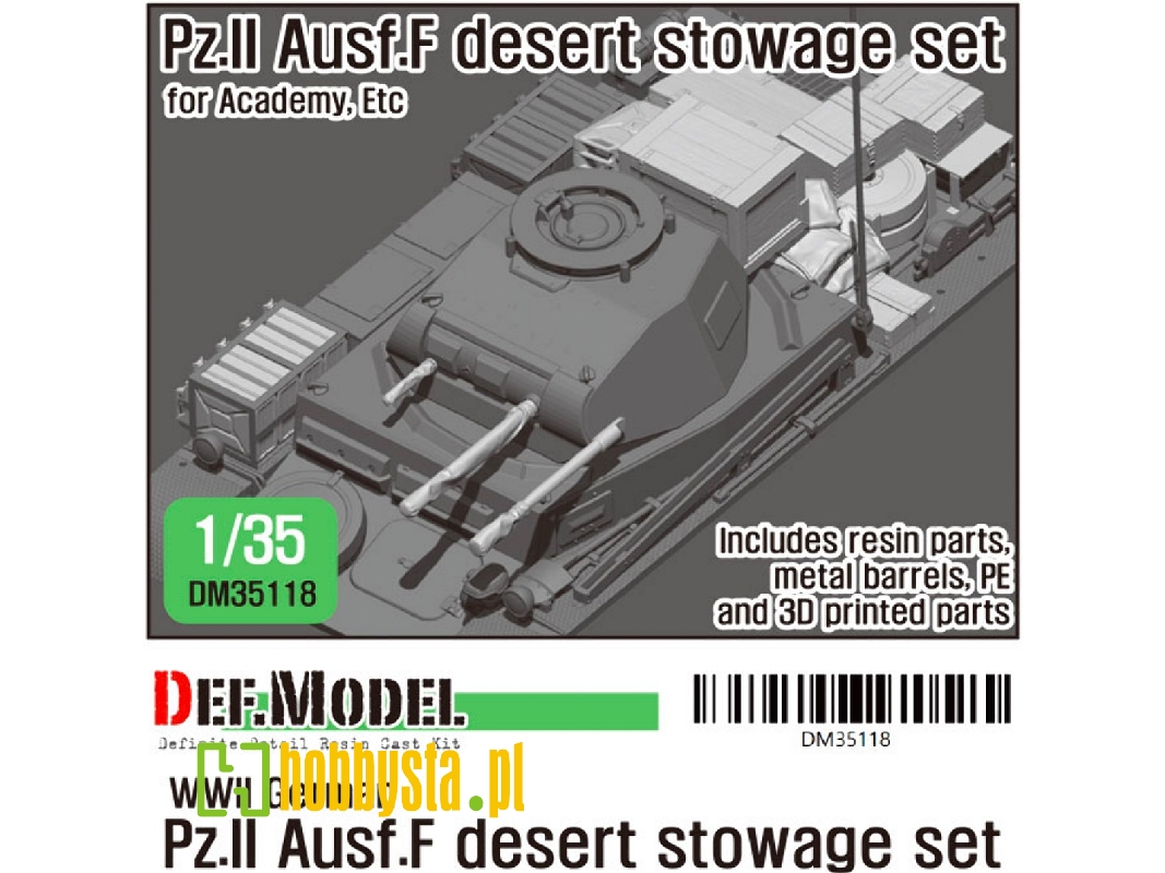 Wwii German Pz.Ii Ausf.F Desert Stowage Set - zdjęcie 1 Wwii German Pz.Ii Ausf.F Desert Stowage Set - zdjęcie 1