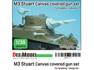 Wwii Us M3 Stuart Canvas Covered Gun Set - zdjęcie 1