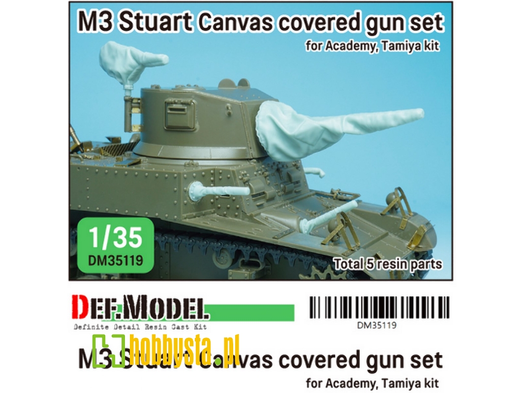 Wwii Us M3 Stuart Canvas Covered Gun Set - zdjęcie 1 Wwii Us M3 Stuart Canvas Covered Gun Set - zdjęcie 1